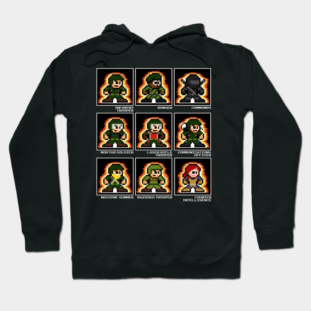 GI Joe Orignal 9 Cardback 8bit Pixel Art Hoodie by 8-BitHero